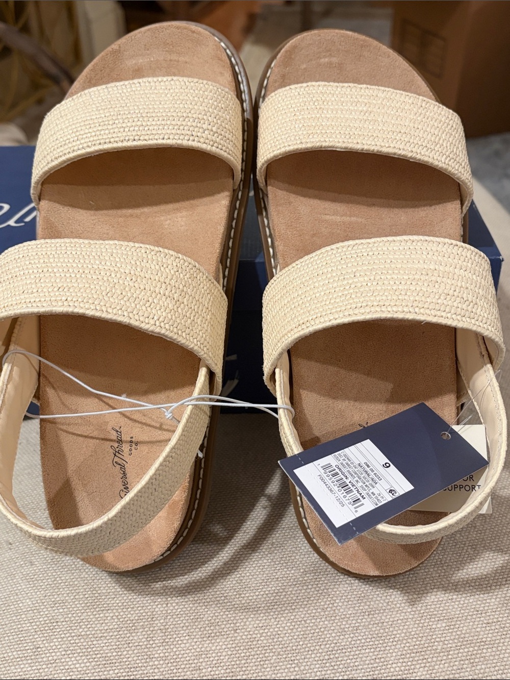 Universal Thread Natural Ada Sandals with Memory Foam Insole/NIB/9M - Picture 10 of 12